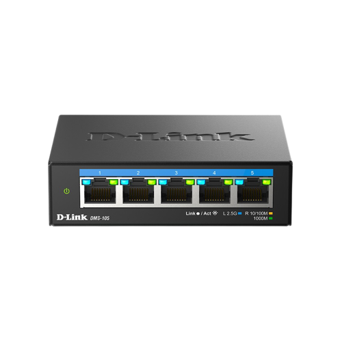DMS-105/A2A Коммутатор/ Коммутатор, 5x2.5GBase-T, корпус металл DMS-105/A2A Коммутатор/ Коммутатор, 5x2.5GBase-T, корпус металл