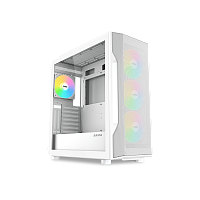 S40-WHAPA4X1-GL Корпус ПК без блока питания/ Case SAMA S40 White, Midi-Tower, TG, 4x120mm ARGB, 2xUSB 3.0 + 1xUSB 3.1 Type-C, ATX, mATX, mITX White