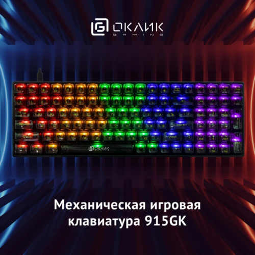 1790371 Клавиатура Oklick 915GK механическая черный USB for gamer (1790371) фото 3 1790371 Клавиатура Oklick 915GK механическая черный USB for gamer (1790371) фото 3