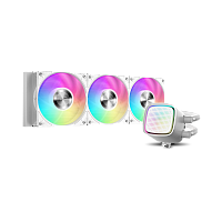 L50-WHWAYX02-G Водяное охлаждение для процессора/ Water Cooling System SAMA L50 240WH (290W, 240mm, White, ARGB/ Fans: 2x120mm, 72.3CFM, 28dBA, 2200RPM/ Pump height 66mm, 3000RPM, Rad thickness 27mm/ S: 1851, 1700, 1200, 115X, AM5, AM4)