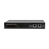NS-SW-8GX2G Коммутатор Gigabit Ethernet/ Коммутатор Gigabit Ethernet на 8 SFP + 2 RJ45 портов. Порты: 8 x GE SFP (1000Base-FX), 2 x GE (10/100/1000Base-T). В комплекте БП DC12V (2A). Размеры (ШхВхГ): 225 х 35 х 105мм. Рабочая температура: -10…+55°С.