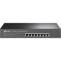 TL-SG1008 Сетевой коммутатор/ 8-port Gigabit Switch, 8 10/100/1000M RJ45 ports, 1U 13-inch rack-mountable steel case
