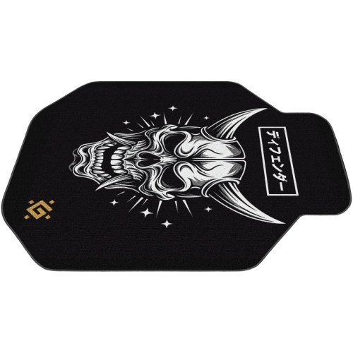 50573 Defender Напольный игровой ковер Motion черный/белый+принт Череп фото 2