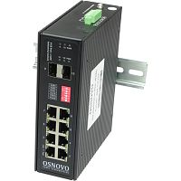SW-80802/I(Port90W300W) Коммутатор/ OSNOVO Промышленный гигабитный коммутатор HiPoE на 10 портов, 1*10/100/1000Base-T с PoE до 90W, 7 *10/100/1000Base-T с PoE (до 30W), 2*SFP 1000Base-X, суммарно PoE до 300W, БП опционально