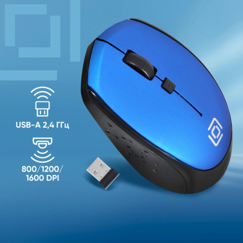 1196569 Мышь Oklick 488MW черный/синий оптическая 1600dpi беспров. USB для ноутбука 4but (1196569) фото 14 1196569 Мышь Oklick 488MW черный/синий оптическая 1600dpi беспров. USB для ноутбука 4but (1196569) фото 14