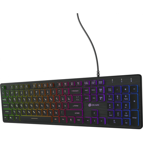 1061617 Клавиатура Oklick 550ML черный USB slim Multimedia LED (1061617) фото 7
