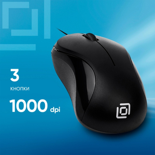 492888 Мышь Oklick 115SR черный оптическая 1000dpi USB для ноутбука 3but (492888) фото 2