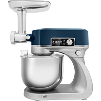 MF-425BL Кухонный комбайн MAUNFELD/ Кухонный комбайн 2 в 1 MAUNFELD MF-425BL, мощность 1200 Вт, 12 скоростей, объем чаши 6 л, дисплей, планетарное смешивание, венчик, крюк для теста, лопатка для смешивания, цвет синий