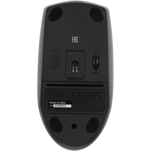 G3-330NS Мышь A4Tech G3-330NS черный оптическая 1200dpi silent беспров. USB 3but фото 4