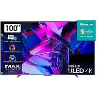 110UXNQ Телевизор Mini LED 110'' Hisense/ 110", Ultra HD, Mini LED, Smart (VIDAA U7.0), 144Гц+240Гц HSR, Game Mode PRO, FreeSync,, Flagship, 4.2.2 82W, 4 HDMI, 2 USB, Carbon Gray 2024