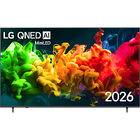 85QNED80B6A.ARUG Телевизор ЖК 85'' LG/ 85", Ultra HD, QNED MiniLED, Dynamic QNED Color, Direct Led, Smart TV (WebOS 26), Wi-Fi 5, DVB-T2/C/S2, MR, 60Hz Native, 2.0ch (20W), 3хHDMI, 1хUSB, 2 Pole, синяя сажа, 2026