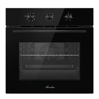 MOE6163Noir Духовой шкаф MONSHER/ Духовой шкаф MONSHER, High-Tech, 70 л, поворотное управление, дисплей, таймер, 8 режимов, макс. температура 250 градусов, энергоэффективность А, цвет черный, цвет фурнитуры черный