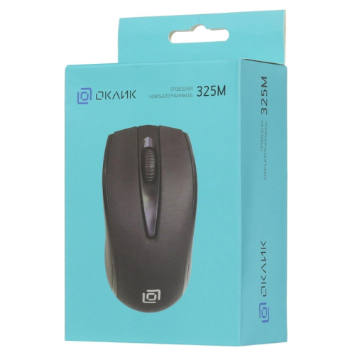 1091340 Мышь Oklick 325M черный оптическая 1200dpi USB для ноутбука 3but (1091340) фото 3
