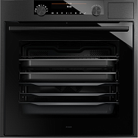 OCS8687B Встраиваемые электрические духовки ASKO/ Арт. 736348 ; 59.5x59.5x54.6, 75 л, гриль, телескопы на 2-х уровнях, приготовление на пару, цветной TFT дисплей, очистка Aqua Clean, таймер, термощуп, черная сталь
