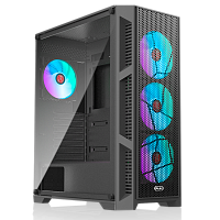 0R20B00247 Корпус без блока питания/ Case Raijintek ARCADIA III-MS4, Midi-Tower, TG, 4x120mm ARGB, 1xUSB-A 3.0 + 2xUSB 2.0, ATX, mATX, mITX Black