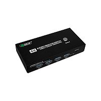 GCR-57420 GCR Переключатель KVM HDMI 2.0, 2 устройства к 1 монитору 2X1, 4K60Hz, USB 3.0, GCR-57420