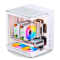 TK-1White Корпус без блока питания/ Case JONSBO TK-1, Mini-Tower, TG, no fan, 1xUSB-A 3.2 + 1xUSB-C 3.2, mATX, mITX White