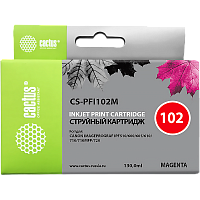 CS-PFI102M -/ Картридж струйный Cactus CS-PFI102M пурпурный (130мл) для Canon IP iPF500/iPF600/iPF700/MFP M40/iPF7