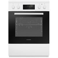 MEC611CW09TD Плита электрическая MAUNFELD/ Электрическая стеклокерамическая плита, 60 см, Варочная поверхность стеклокерамика, духовка электро, 15 функция, 59 л, цвет белый