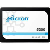 MTFDDAK960TDS-1AW1ZABYY Твердотельный накопитель/ Micron SSD 5300 PRO, 960GB, 2.5" 7mm, SATA3, 3D TLC, R/W 540/520MB/s, IOPs 95 000/35 000, TBW 2628, DWPD 1.5 (12 мес.)