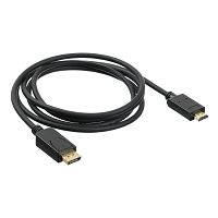 BHPDPP_HDMI-2 Кабель аудио-видео Buro v. 1.2 DisplayPort (m)/HDMI (m) 2м. позолоч.конт. черный (BHP DPP_HDMI-2)
