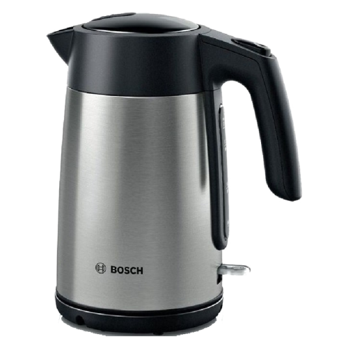 TWK7L460 Чайник BOSCH/ Цвет: стальной, черный, 2400 Ватт, скрытый нагр.элемент, 1.7 л