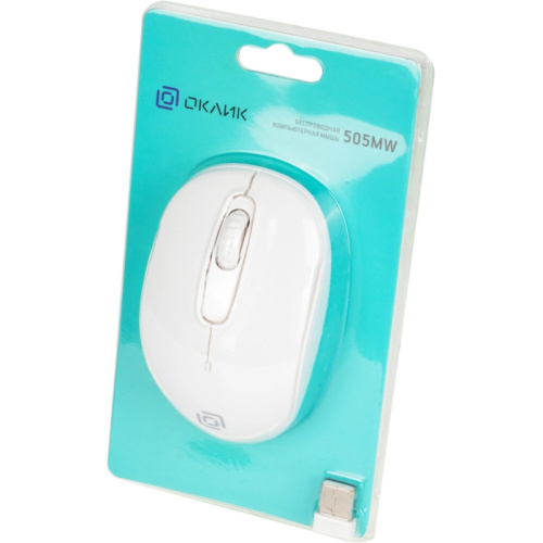 1018257 Мышь Oklick 505MW белый оптическая 1000dpi беспров. USB для ноутбука 3but (1018257) фото 4