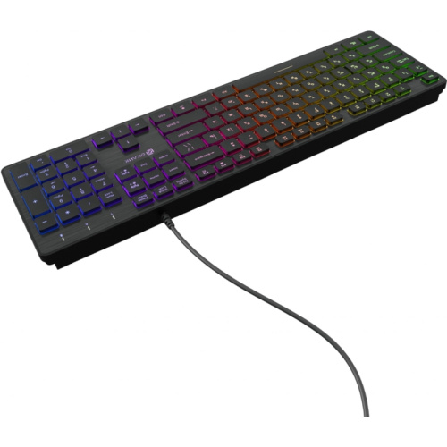 1061617 Клавиатура Oklick 550ML черный USB slim Multimedia LED (1061617) фото 10
