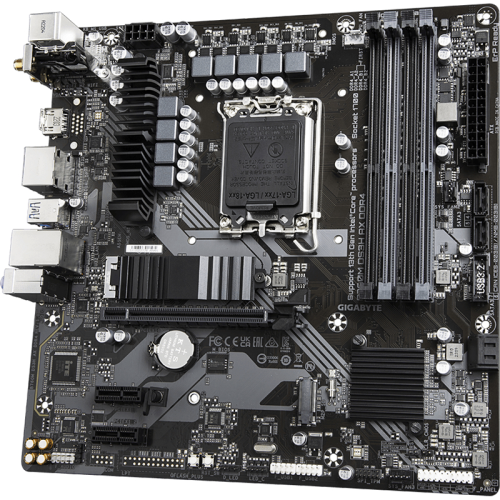 B760MDS3HAXDDR4 Материнская плата/ MB GIGABYTE INTEL B760 s1700, 4xDDR4(128GB), HDMI 2.0/2xDP, 1xPCIe 4.0x16, 2xPCIe 3.0, 1xLAN (2.5GbE), Wi-Fi, BT, 4xSATA 6Gb/s, 2xM.2, 1xUSB-C, 3xUSB 3.2, 2xUSB 2.0, mATX фото 4