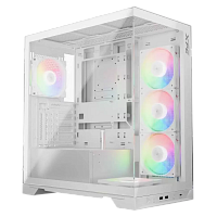 INVADERXMT-WHCWW Корпус XPG INVADER X WHITE (INVADERXMT-WHCWW) Mid-Tower Gaming ATX PC Case with Panoramic View, Tempered Glass Panels, and RGB Lighting Black