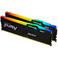 KF556C40BBAK2-32 Память оперативная/ Kingston 32GB 5600MT/s DDR5 CL40 DIMM (Kit of 2) FURY Beast RGB XMP