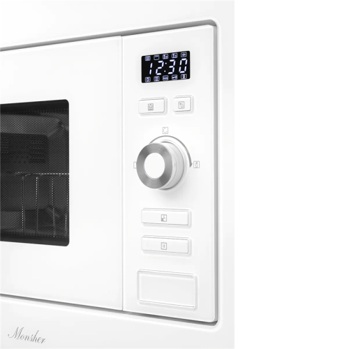 MMH201W Встраиваемая микроволновая печь MONSHER/ 20 л, 800-1250 Вт, гриль, 8 программ, белый цвет фото 5