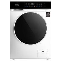 KWD60DS12106 Стиральная машина с сушкой KORTING/ Стиральная машина с сушкой KORTING, отдельностоящая, глубина 62 см, загрузка 10 кг (при сушке 7 кг), 10 программ, 1200 об/мин, сенсорное управление, цветной Full Touch дисплей, инверторный мотор с прямым пр