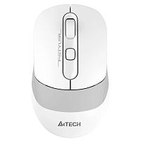FB10CGRAYISHWHITE Мышь A4Tech Fstyler FB10C белый/серый оптическая 2000dpi беспров. BT/Radio USB 4but (FB10C GRAYISH WHITE)