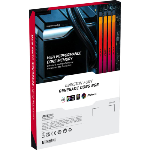 KF568C36RSA-16 Память оперативная/ Kingston 16GB 6800MT/s DDR5 CL36 DIMM FURY Renegade RGB XMP фото 6