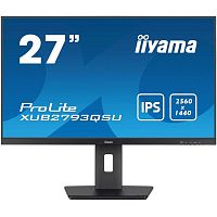 XUB2793QSU-B7 Монитор Iiyama 27" ProLite XUB2793QSU-B7 черный IPS LED 1ms 16:9 HDMI M/M матовая HAS Piv 1300:1 300cd 178гр/178гр 2560x1440 100Hz DP 2K USB 5.6кг