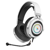 G535(BLACK+WHITE)USB Наушники с микрофоном A4Tech Bloody G535 белый/черный 2м мониторные USB оголовье (G535 (BLACK+WHITE) USB)