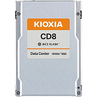 KCD8XRUG3T84 Серверный твердотельный накопитель/ KIOXIA SSD CD8-R, 3840GB, U.3(2.5" 15mm), NVMe 1.4, PCIe 4.0, TLC, R/W 7200/3800 MB/s, IOPs 1250K/195K, TBW 7008, DWPD 1 (12 мес.)