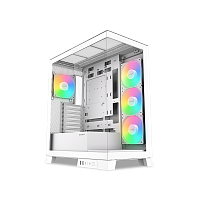 V50-WHADA4X1-GL Корпус ПК без блока питания/ Case SAMA V50 White, Midi-Tower, TG, 4x120mm ARGB, 2xUSB 3.0 + 1xUSB 3.1 Type-C, ATX, mATX, mITX White