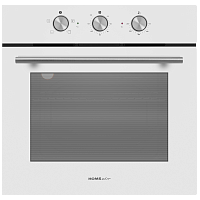 OES604WH Шкаф духовой электрический HOMSair/ Электрический, встраиваемый духовой шкаф, механическое управление, 60 л., эмаль легкой очистки, белый