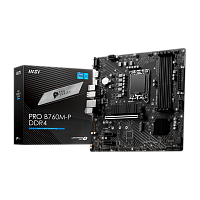 PROB760M-PDDR4 Материнская плата/ MB MSI INTEL B760 s1700, 4xDDR4(128GB), D-SUB/HDMI 1.4/DP, 1xPCIe 4.0x16, 2xPCIe 4.0, 1xLAN, 4xSATA 6Gb/s, 2xM.2, 1xUSB-C, 1xUSB 3.2, 4xUSB 2.0, 2xPS/2, mATX