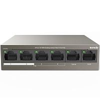 TEF1106P-4-63W Коммутатор/ Tenda 6-Port 10/100M Desktop Switch with 4-Port PoE