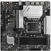 PROB760M-ADDR4II Материнская плата MSI PRO B760M-A DDR4 II Soc-1700 Intel B760 4xDDR4 mATX AC`97 8ch(7.1) 2.5Gg+HDMI+DP