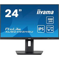 XUB2493HSU-B7 Монитор Iiyama 23.8" ProLite XUB2493HSU-B7 черный IPS LED 1ms 16:9 HDMI M/M матовая HAS Piv 1300:1 300cd 178гр/178гр 1920x1080 100Hz DP FHD USB 4.6кг