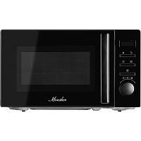MTW203Noir Микроволновая печь MONSHER/ Микроволновая печь MONSHER, отдельностоящая, 5 уровней мощности, объем 20 л, гриль, поворотный переключатель/кнопочное управление, таймер, 8 автоматических программ, часы, блокировка от детей, поворотный стол, цвет ч