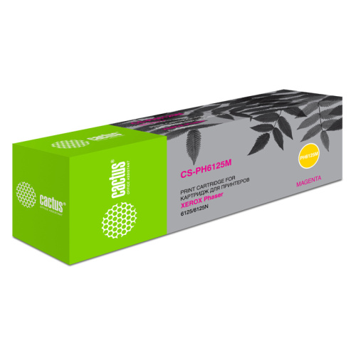 CS-PH6125M -/ Картридж лазерный Cactus CS-PH6125M 106R01336 пурпурный (1000стр.) для Xerox Phaser 6125 фото 2