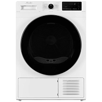 MDM595Blanc Сушильная машина MONSHER/ Сушильная машина MONSHER, High-Tech, загрузка 10 кг, 15 программ, тепловой насос, подсветка барабана, отсрочка старта, электронное управление, блокировка от детей, энергоэффективность А+, цвет белый