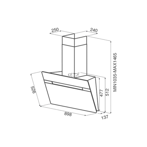 VIKIWH90A-PRF0111512B Вытяжки JET AIR/ наклонная, 90 см, 1200 м3/ч, белая фото 4