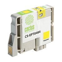 CS-EPT0484 -/ Картридж струйный Cactus CS-EPT0484 T0484 желтый (14.4мл) для Epson Stylus Photo R200/R220/R300/R320
