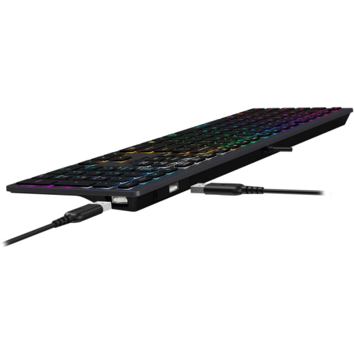FX60HGREY/NEON Клавиатура A4Tech Fstyler FX60H серый USB slim LED (FX60H GREY/NEON) фото 9